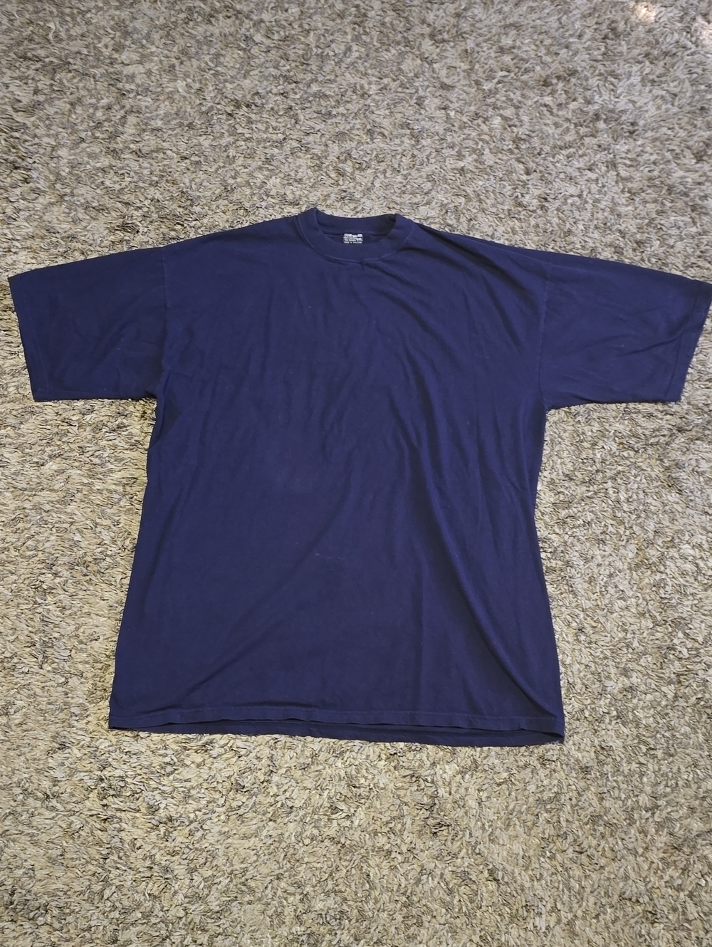 Men's Short Sleeve Crewneck T-Shirt in Navy - Picture 1 of 4